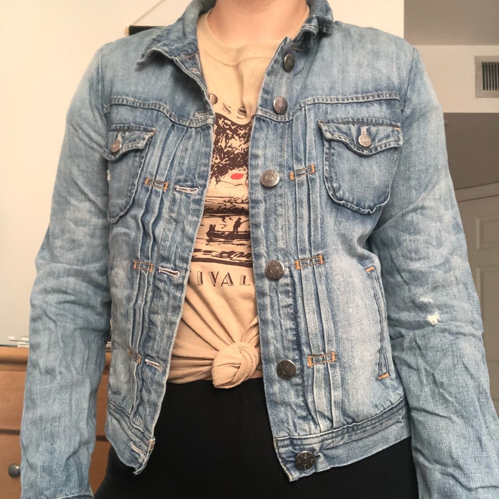 Light wash j. Crew jean jacket